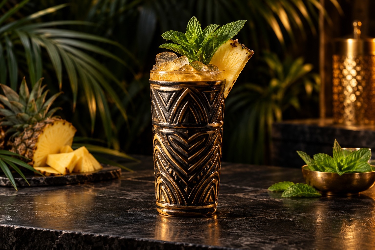Dabisso Jungle, inspiration de présentation du cocktail