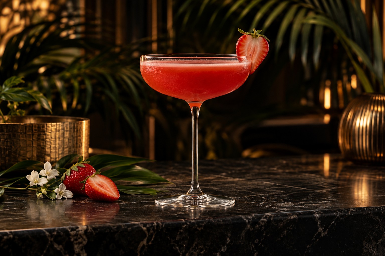 Dabisso Velvet Kiss, inspiration de présentation du cocktail